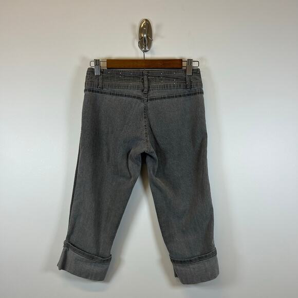 Y2K Capri Jeans Gray – SASSY Saza 2000s Vibe Women’s Size Small - Picture 6 of 6